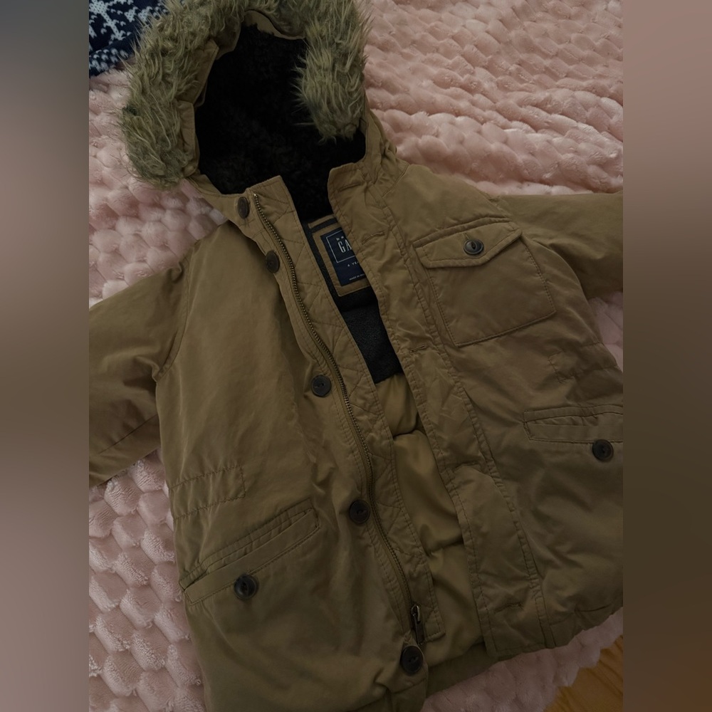 Kids khaki Hooded Jacket